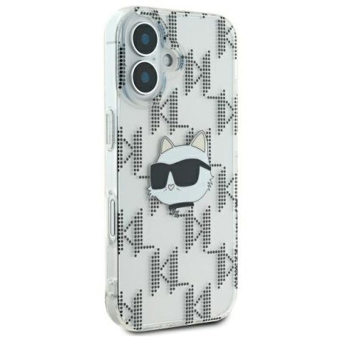 Karl Lagerfeld nakładka do iPhone 16 6,1" KLHCP16SHKLPCHT przezroczysta Hardcase IML Choupette Head Electroplated