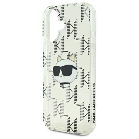 Karl Lagerfeld nakładka do iPhone 16 6,1" KLHCP16SHKLPCHT przezroczysta Hardcase IML Choupette Head Electroplated