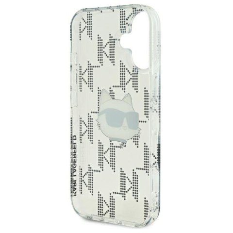 Karl Lagerfeld nakładka do iPhone 16 6,1" KLHCP16SHKLPCHT przezroczysta Hardcase IML Choupette Head Electroplated