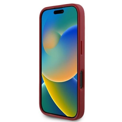 Karl Lagerfeld nakładka do iPhone 16 6,1" KLHCP16SPQDSMGR czerwona Hardcase Diagonal Quilted Script