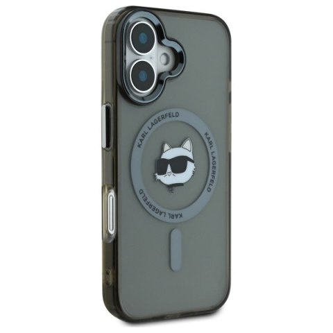Karl Lagerfeld nakładka do iPhone 16 Plus 6,7" KLHMP16MHLSCHK czarna Hardcase IML Metal Choupette Head MagSafe