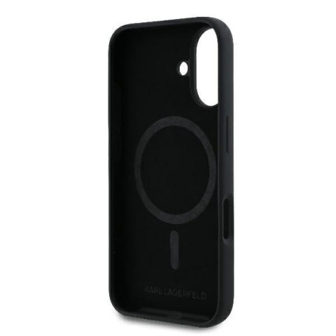 Karl Lagerfeld nakładka do iPhone 16 Plus 6,7" KLHMP16MSCMKCRHK czarna Hardcase Silicone Karl&Choupette Heads Ring MagSafe