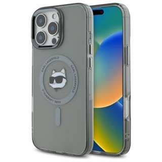 Karl Lagerfeld nakładka do iPhone 16 Pro Max 6,9" KLHMP16XHLSCHK czarna Hardcase IML Metal Choupette Head MagSafe