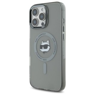 Karl Lagerfeld nakładka do iPhone 16 Pro Max 6,9" KLHMP16XHLSCHK czarna Hardcase IML Metal Choupette Head MagSafe