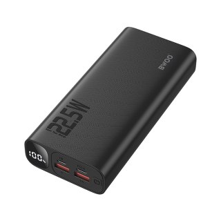 BWOO Power bank 22,5W, 20000 mAh z wyświetlaczem LCD, czarny