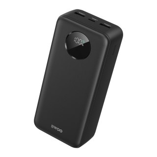 BWOO Power bank 22,5W, 30000 mAh z wyświetlaczem LCD, czarny