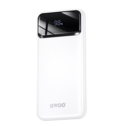BWOO Ultra cienki power bank 22,5W, 10000 mAh, biały