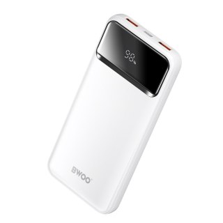 BWOO Ultra cienki power bank 22,5W, 10000 mAh, biały