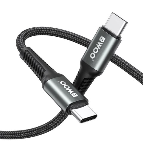 BWOO kabel Pleciony USB-C - USB-C 3m 60W, czarny