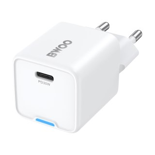 BWOO ładowarka sieciowa PD GaN USB-C 30W biała