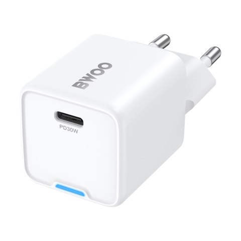 BWOO ładowarka sieciowa PD GaN USB-C 30W biała