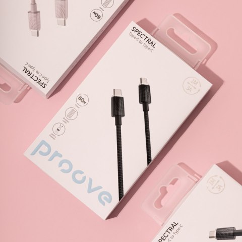 Proove kabel Spectral USB-C - USB-C 1m 3A szary