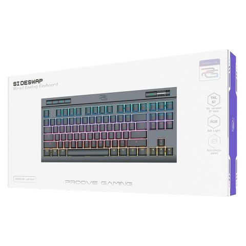 Proove klawiatura mechaniczna Gaming Sideswap czarna