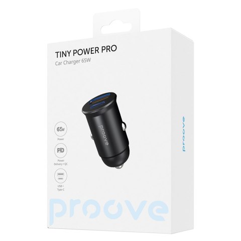 Proove ładowarka samochodowa PD Tiny Power Pro 1x USB-C 1x USB 65W czarna