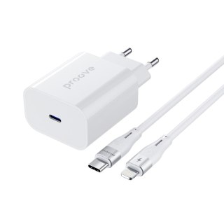 Proove ładowarka sieciowa PD Rapid 20W USB-C + kabel USB-C - Lightning 27W biała