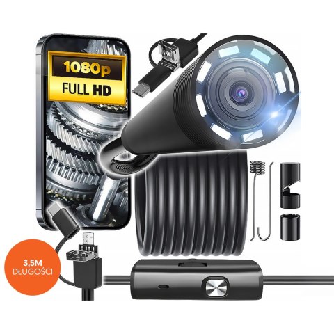 Kamera endoskopowa 3.5m obiektyw 8/7/5,5mm USB-C/Micro-USB LTC