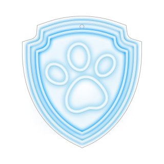 Wiszący neon LED na plexi Psi Patrol - Łapa OW-130246