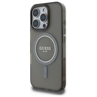 Guess nakładka HC MagSafe IML Glitter Circle do iPhone 16 Pro Max 6,9" czarna