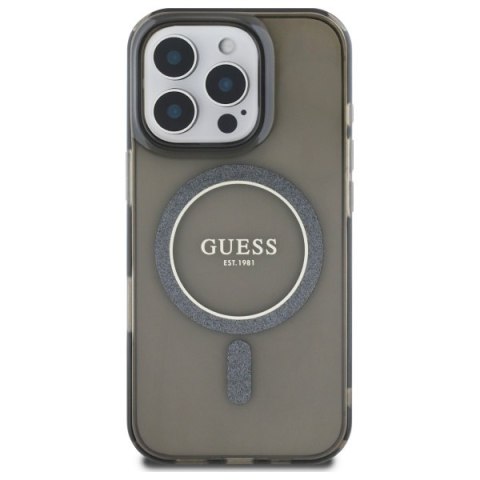 Guess nakładka HC MagSafe IML Glitter Circle do iPhone 16 Pro Max 6,9" czarna