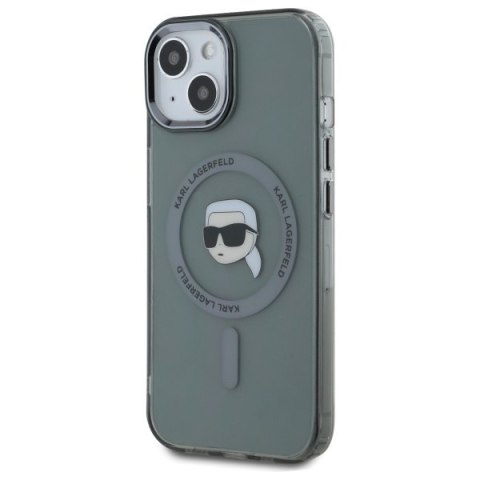 Karl Lagerfeld nakładka HC MagSafe IML Metal K. Head do iPhone 15 6,1" czarna