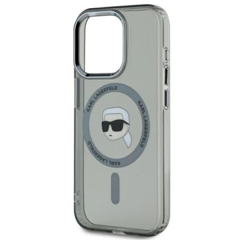 Karl Lagerfeld nakładka HC MagSafe IML Metal K. Head do iPhone 15 Pro 6,1" czarna