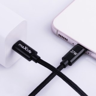 Maxlife kabel MXUC-12 USB-C - Lightning 2,0 m 27W czarny