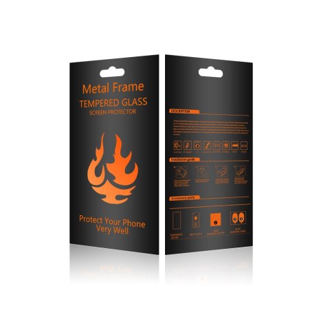 Szkło hartowane z metalową ramką do Samsung Galaxy A36 5G czarna ramka