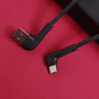 Maxlife kabel kątowy MXUC-09 USB - USB-C 2,0 m 3A czarny