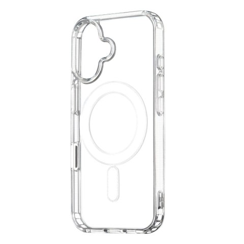 Nakładka Anti Shock 1,5 mm Mag do iPhone 16 6,1" transparentna big hole + przycisk