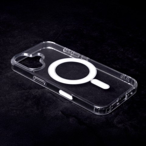 Nakładka Anti Shock 1,5 mm Mag do iPhone 16 6,1" transparentna big hole + przycisk