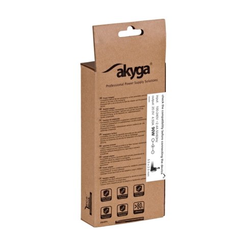Akyga Zasilacz do notebooka AK-ND-71 20V / 4.5A 90W 5.5 x 2.5 mm LENOVO 1.2m