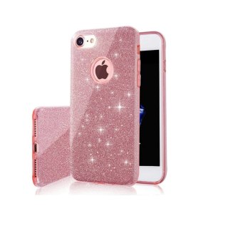 Nakładka Glitter 3w1 do iPhone 12 / 12 Pro 6,1" różowa