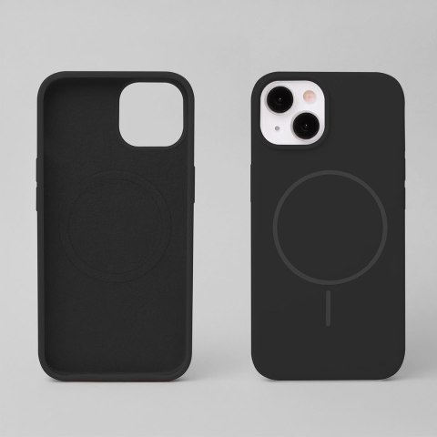 Nakładka Silicone Thin Mag do iPhone 15 6,1" czarna