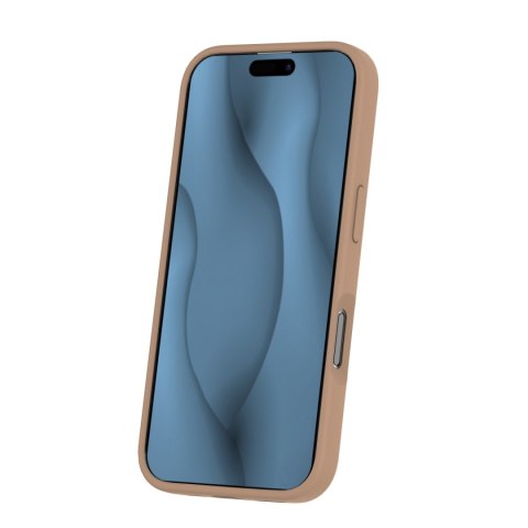 Nakładka Silicone Thin Mag do iPhone 16 6,1" brązowa