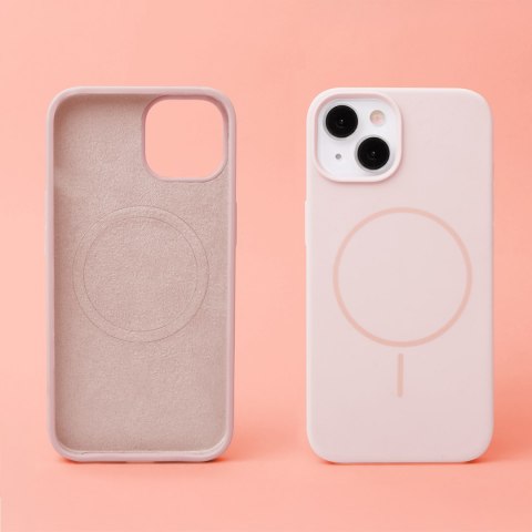 Nakładka Silicone Thin Mag do iPhone 16 6,1" jasnoróżowa