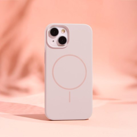 Nakładka Silicone Thin Mag do iPhone 16 6,1" jasnoróżowa