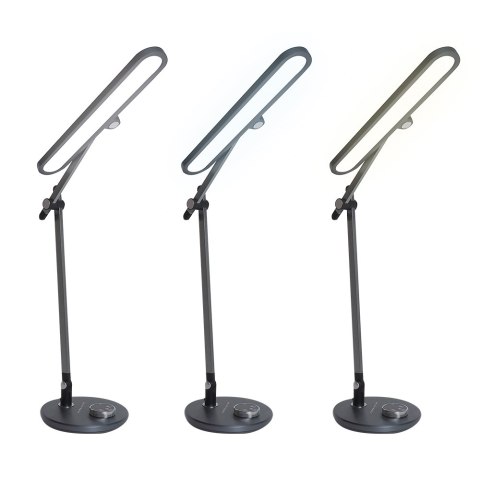 Svensson Lampka biurkowa RIGA 12W 620lm szary metalik