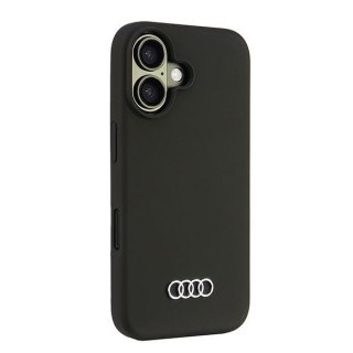 Audi nakładka Silicone Case do iPhone 16 6.1" czarna