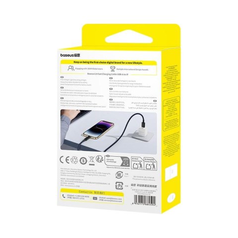 Baseus Lit kabel USB - Lightning 1m 2.4A kosmiczna Czerń