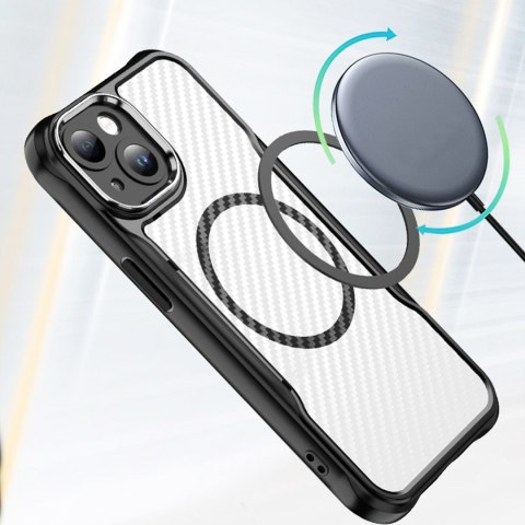 Nakładka Defender Carbon Mag do iPhone 15 6,1" czarna