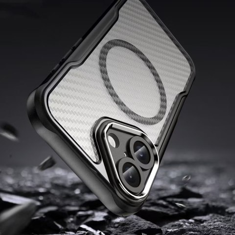 Nakładka Defender Carbon Mag do iPhone 16 6,1" czarna