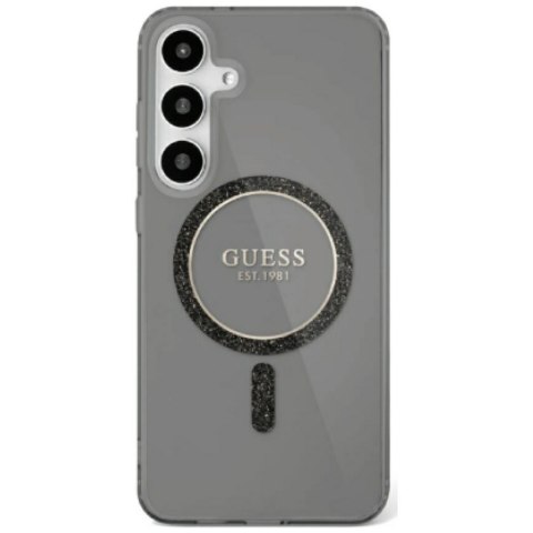 Guess nakładka HC Magnetic IML Glitter Circle do Samsung Galaxy S25 czarna