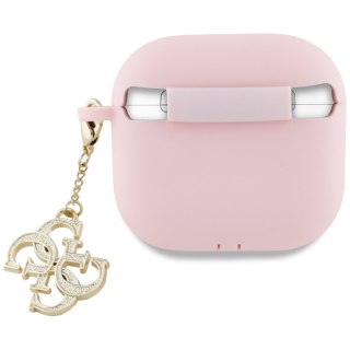Guess nakładka do AirPods 4 Silicone 4G Charm Różowa