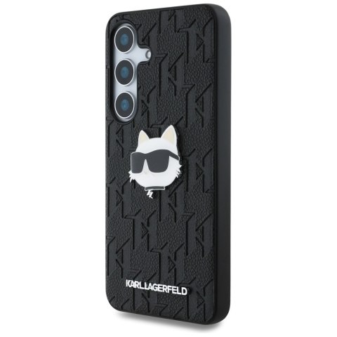 Karl Lagerfeld nakładka HC PU Monogram Choupette Head Pin do Samsung Galaxy S25 Plus czarna