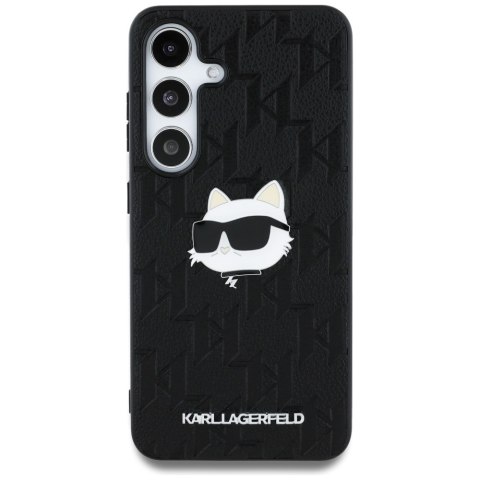 Karl Lagerfeld nakładka HC PU Monogram Choupette Head Pin do Samsung Galaxy S25 Plus czarna