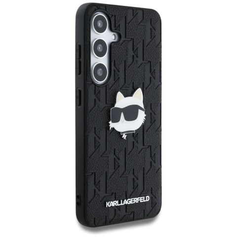 Karl Lagerfeld nakładka HC PU Monogram Choupette Head Pin do Samsung Galaxy S25 Plus czarna