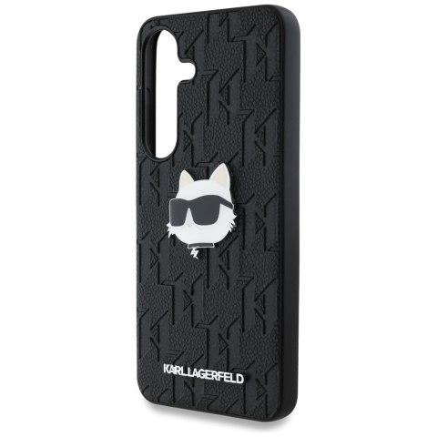 Karl Lagerfeld nakładka HC PU Monogram Choupette Head Pin do Samsung Galaxy S25 Plus czarna
