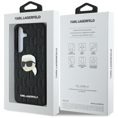 Karl Lagerfeld nakładka HC PU Monogram K. Head Pin do Samsung Galaxy S25 czarna