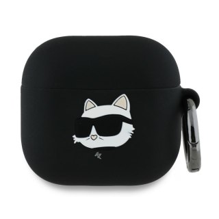 Karl Lagerfeld nakładka do AirPods 4 Silicone Choupette Head 3D Czarna