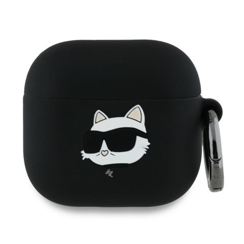 Karl Lagerfeld nakładka do AirPods 4 Silicone Choupette Head 3D Czarna